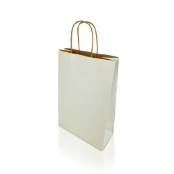 Sodrottfüles papírtáska 220x330mm 100mm talp M méret 200 db/doboz, fehér Papírzacskó , zsák h-Green