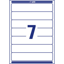 Etikett címke, 192 x38mm, iratrendezőre 7 címke/ív, 100 ív/doboz, Avery fehér