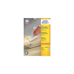 Etikett címke, 35,6 x16,9mm, univerzális visszaszedhető, 80 címke/ív, 100 ív/doboz, Avery fehér Etikett - címke Avery