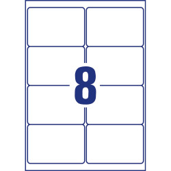 Etikett címke, 99,1 x67,7mm, ultra ellenálló 8 címke/ív, 10 ív/doboz, Avery fehér
