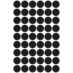 Etikett címke, o12mm, jelölésre, 54 címke/ív, 5 ív/doboz, Avery fekete