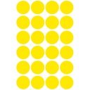 Etikett címke, o18mm, jelölésre, 24 címke/ív, 4 ív/doboz, Avery sárga