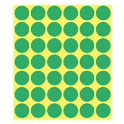Etikett címke, o18mm, jelölésre, 24 címke/ív, 44 ív/doboz, Avery zöld Etikett - címke Avery