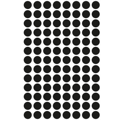 Etikett címke, o8mm, jelölésre, 104 címke/ív, 4 ív/doboz, Avery fekete