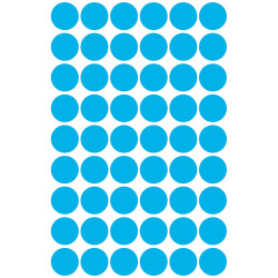 Etikett címke, o12mm, jelölésre, 54 címke/ív, 5 ív/doboz, Avery kék