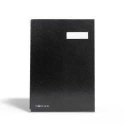 Aláírókönyv, 20lap, A4 Pagna 24192 műanyag borító fekete Aláírókönyv, előrendező Pagna