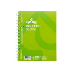 Spirálfüzet A5, 70lap vonalas perforált lyukasztott Lipa Mill vegyes színekben Spirálfüzet Lipa Mill