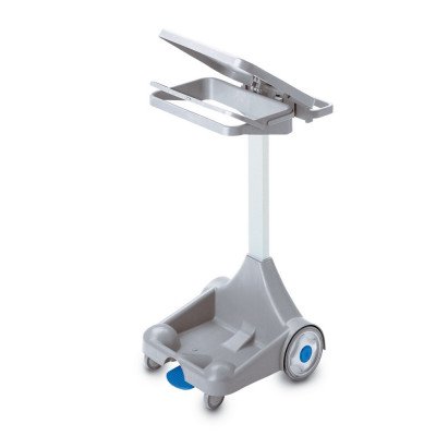 Hulladékgyűjtő kocsi fedeles pedállal 120 literes