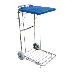 Hulladékgyűjtő kocsi fedeles pedállal 120 literes Papírkosár, szemetes Fix-Net