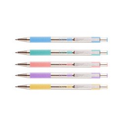 Golyóstoll 0,7mm, pasztell világoskék test, Zebra F-301, írásszín kék Golyóstoll Zebra