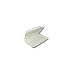 Papírdoboz ételes 22,86 x 15,24 x 8,12 cm komposztálható cukornád 125 db/csomag natúr