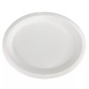 Papírtányér ovális 25,4  x 19,05 cm komposztálható cukornád 125 db/csomag natúr