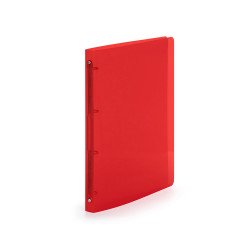 Gyűrűskönyv A4, 4 gyűrűs 2cm gerinc áttetsző PP, Karton P+P Lines piros Gyűrűskönyv Karton