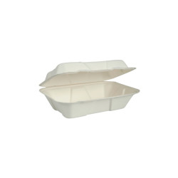 Papírdoboz ételes 18,28 x 13,71 x 6,85 cm komposztálható cukornád 150 db/csomag natúr Street food - party kellékek Egyéb