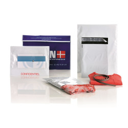 Futártasak A3, 310x420 + 50 mm. szilikonos záródás 100 db/csomag Coex Fehér/Fekete Tasak Coex