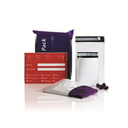 Futártasak C4, 240x325 + 50 mm. szilikonos záródás 100 db/csomag Coex Fehér/Fekete Tasak Coex