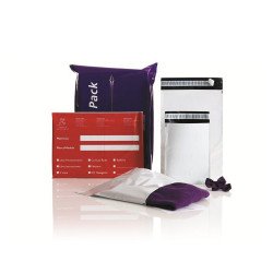 Futártasak C3+ 350x460 + 50 mm. szilikonos záródás 100 db/csomag Coex Fehér/Fekete Tasak Coex