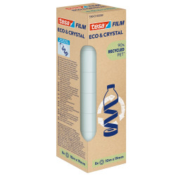 Ragasztószalag 19mmx10m irodai átlátszó újrahasznosított Tesa Eco & Crystal 8db/doboz Ragasztószalag Tesa