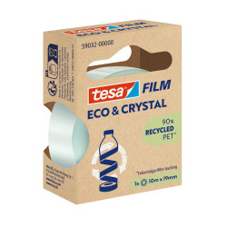 Ragasztószalag 19mmx10m irodai átlátszó újrahasznosított Tesa Eco & Crystal Ragasztószalag Tesa