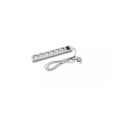 Elosztó hat csatlakozós, kapcsolós 1,5m kábellel asztali 16A max. 3500W