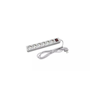 Elosztó hat csatlakozós, kapcsolós 1,5m kábellel asztali 16A max. 3500W