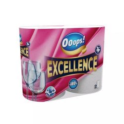 Háztartási papírtörlő kéztörlő 3 rétegű 2 tekercs/csomag 75 lap/tekercs Ooops! Excellence Papírtörlők Ooops