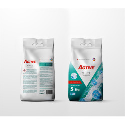 Mosópor 5 kg (65 mosás) zsákos fehér ruhákhoz Acitve Mosóporok Egyéb