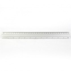 Vonalzó 30cm, alumínium Bluering® Vonalzó, szögmérő Bluering