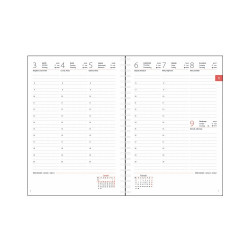 Határidőnapló InSpiral A5 heti, fehér lapokkal Tiger Dayliner 2026. Határidőnapló Dayliner