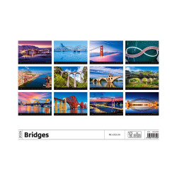 Falinaptár képes 450 × 315 mm, Bridges Dayliner 2026. Falinaptár Dayliner