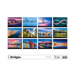 Falinaptár képes 450 × 315 mm, Bridges Dayliner 2026. Falinaptár Dayliner