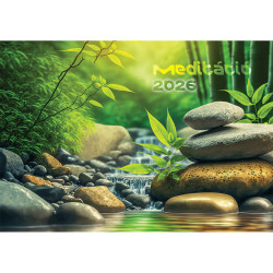 Falinaptár képes 460x320mm, Meditáció Realsystem 2026. Falinaptár Realsystem