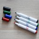 Táblamarker készlet, 3mm, mágneses, törlővel multifunkciós kerek Bluering®, 4 klf. szín