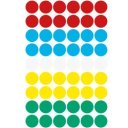 Etikett címke, o12mm, jelölésre, 5 klf. szín 54 címke/ív, 5 ív/doboz, Avery vegyes