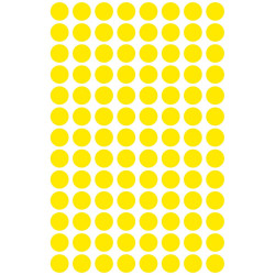 Etikett címke, o8mm, jelölésre, 104 címke/ív, 4 ív/doboz, Avery sárga