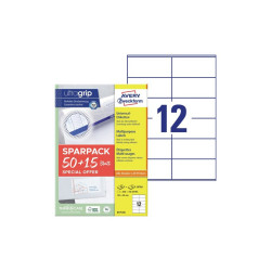 Etikett címke, 105x48mm, univerzális, 65 lap, 12 címke/lap Avery, fehér Etikett - címke Avery