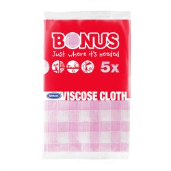 Mosogató kendő 5 db/csomag Viszkóz Bonus_B347 Szivacsok, kendők, súrolók Bonus