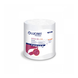 Kéztörlő 1 rétegű tekercses egyesével csomagolt 4 tekercs/karton Airtech 180 L-One Lucart_852402 hófehér Papírtörlők Lucart