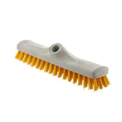 Súrolókefe fej műanyag menetes véggel 30 cm Bodtrix Bonus_B874 sárga