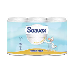 Toalettpapír 3 rétegű kistekercses 100% cellulóz 170 lap/tekercs 12 tekercs/csomag Soavex Maxi Prestige_Paperdi Toalettpapírok Paperdi