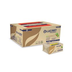 Kéztörlő 2 rétegű Z hajtogatású 220 lap/csomag 18 cs/karton EcoNatural Lucart_864036 havanna barna Papírtörlők Lucart