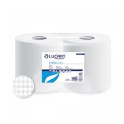 Kéztörlő 3 rétegű tekercses 100 % cellulóz 2 tekercs/karton Strong 3.500 Lucart_851318J hófehér Papírtörlők Lucart