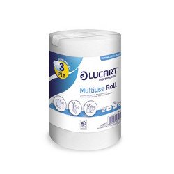 Kéztörlő 3 rétegű tekercses egyesével csomagolt Strong 3.250 Lucart_821642 hófehér Papírtörlők Lucart