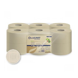 Toalettpapír 2 rétegű közületi átmérő: 19 cm 12 tekercs/karton 19J EcoNatural Lucart_812276J havanna barna Toalettpapírok Lucart