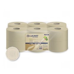 Toalettpapír 2 rétegű közületi átmérő: 19 cm 12 tekercs/karton 19J EcoNatural Lucart_812276J havanna barna Toalettpapírok Lucart