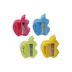 Hegyező 1 lyukú műanyag Connect alma alakú, különféle színek Hegyező Connect