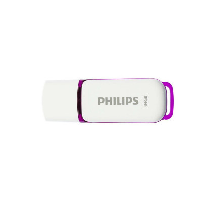 Pendrive 64Gb. USB 2.0 Philips Snow Edition fehér-lila