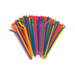 Szívószál papír hajlítható 200 db/csomag színes Asztali kiegészítők, kellékek Egyéb