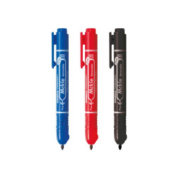 Alkoholos marker 1,3 mm, nyomógombos, Zebra Mckie Retractable írásszín kék Permanent marker Zebra