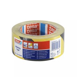 Jelölőszalag 50mmx33m Tesa fekete/sárga Kordonszalag, jelölő szalag Tesa